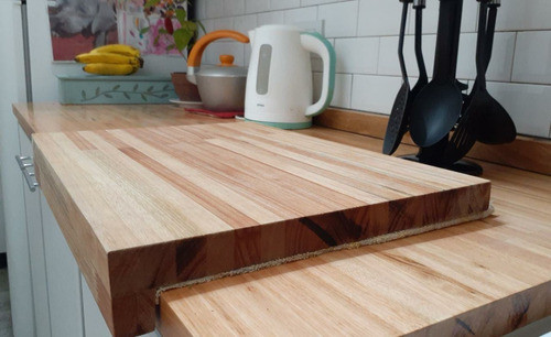 Tabla De Picar Con Tope De Madera Para Mesadas 1