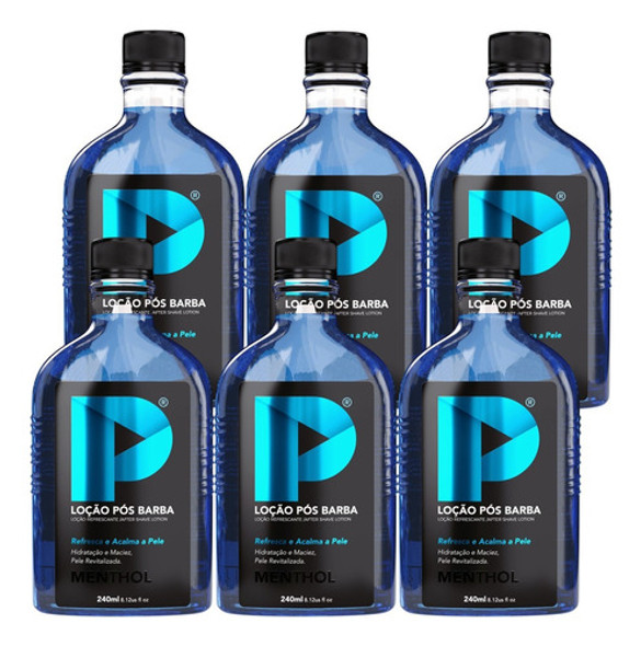 Loção Pós Barba Play Barber 240ml Menthol Combo Com 6 Unidad 0