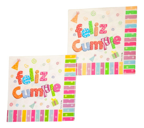 720 Unidades Servilleta De Papel Feliz Cumple 1
