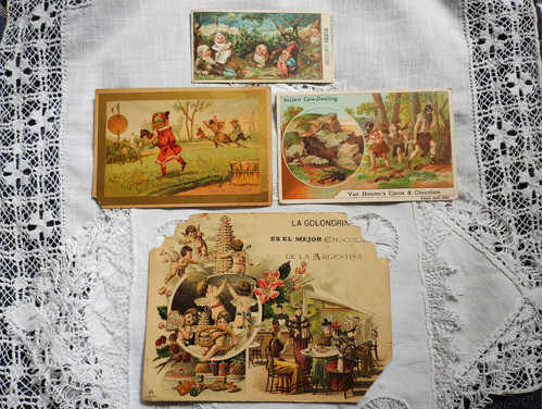 Antiguas Tarjetas Postales Figuritas De Chocolate 0