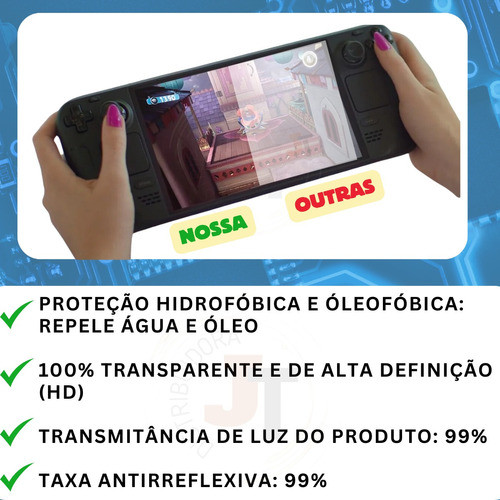 Película Steam Deck 0,33mm Vidro Temperado 9h Proteção Risco 1
