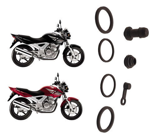 Borracha Kit Reparo Pinça Freio 2 Pistões Cbx 250 Twister 0