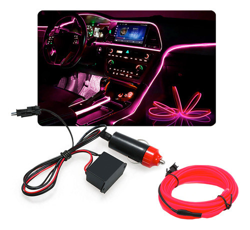 Fita Led Painel Vitara 2013 Luz Interna 5m Rosa Pink 0