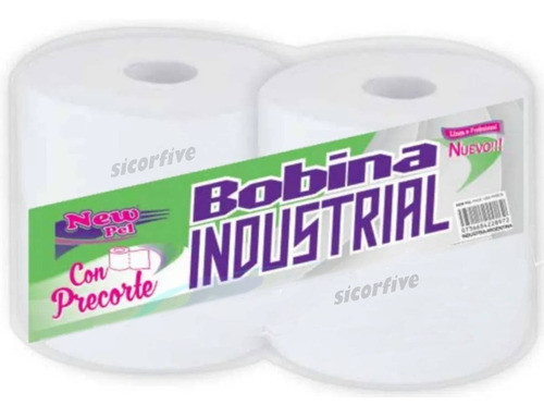 Bobina Industrial Papel Doble Hoja 1200 Paños 6uni.  400mts 0