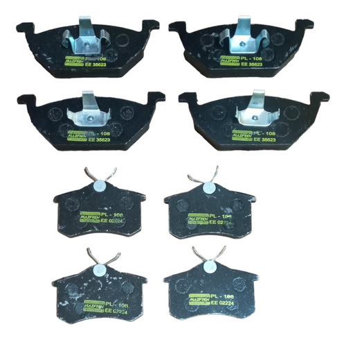 8 Pastillas Freno Vw Saveiro 2014/.. Delanteras Traseras 0