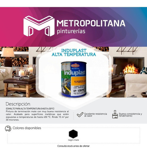 Esmalte Alta Temperatura 450ºc Sinteplast | Negro | 1l 1