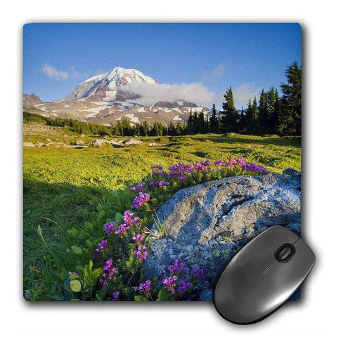 3drose Llc 8 x 8 x 0.25 inches Mouse Pad, Mountain Heathe 0
