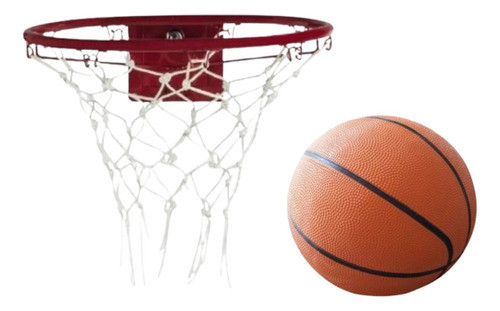 Aro Basquet N7 Con Resorte + Pelota Basquet N7 0