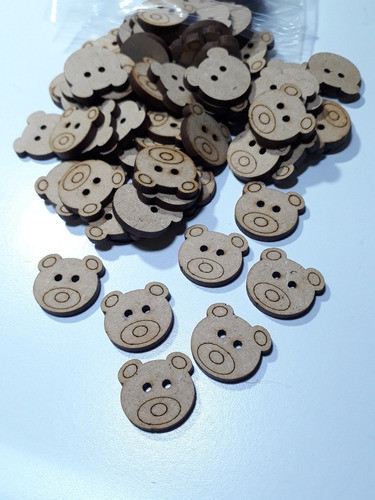 200 Botones Infantiles Madera Sacos Tejidos Artesanias 1