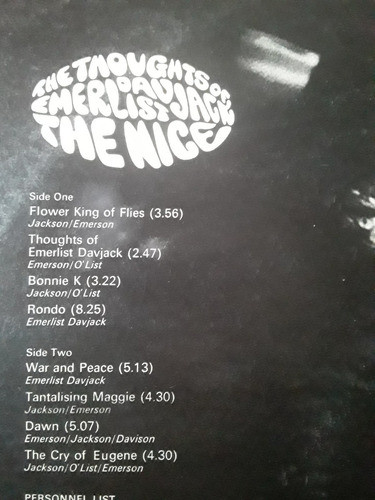 The Nice The Thoughts Of Emerlist Davjack Lp Vinilo Uk Kktus 1