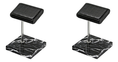 2x Suporte De Exibição De Relógio De Mármore Natural Black C 0