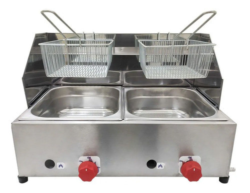 Fritadeira Profissional A Gás Cefaz 2 Cubas 5 Litros Fpc-02 1