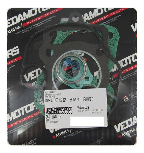 Juntas Descarbonizado Cg125 56.5mm O`ring Sello Valvula Veda 1