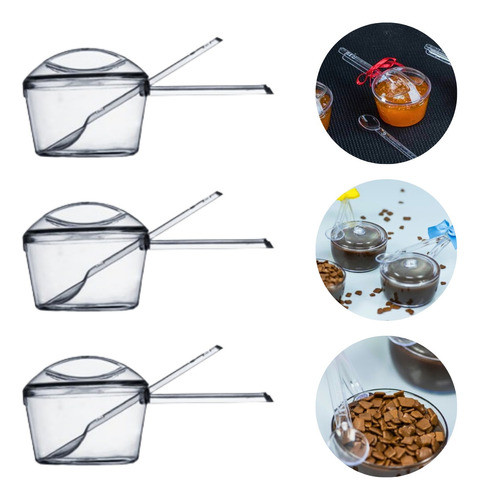 Kit 200 Panelinha Brigadeiro 28ml+ Colher Piccolo 8cm+ Tampa 0