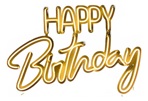 Cartel Neon Led Happy Birthday 50 X 40cm. 0