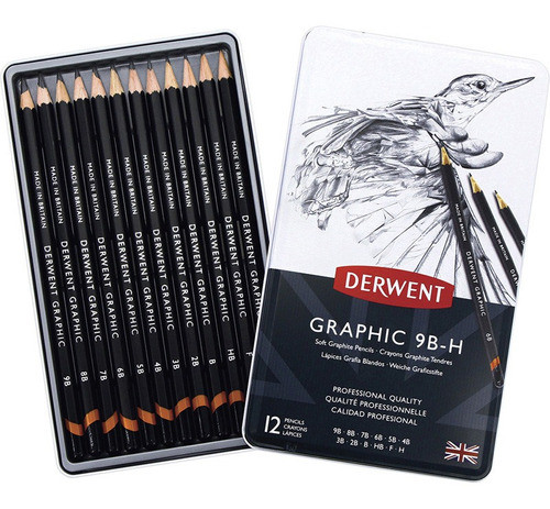 Estojo Lata 12 Graduações (soft - 9b Ao H) Graphic 0