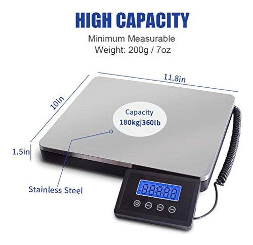 Fuzion Báscula De Envío De 360 Libras Con Alta 1
