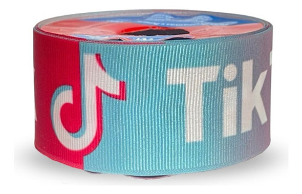 Fita De Gorgurão Estampada 38mm Bela Fita Nº9 - Tik Tok 1