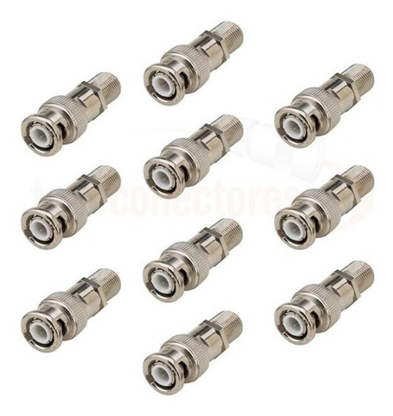 Adaptador Bnc Macho A F Hembra Cctv Conector Camara X10 Unid 1