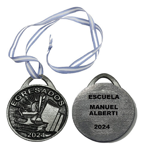 100 Medallas Egresados Mod 1 Con Cinta Y Nombre De Escuela 1