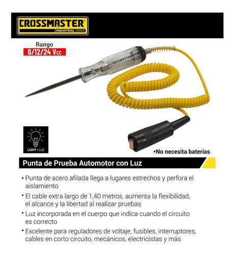 Punta De Prueba Automotor C/luz 6/12/24 Crossmaster Calidad 1