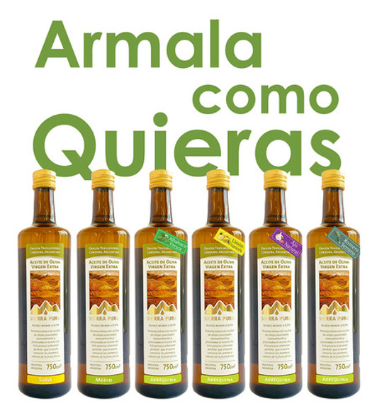 Aceite Oliva Virgen Extra Caja 6 Bot. 750cc Surtido Sabores 0 Aceite Oliva Virgen Extra Caja 6 Bot. 750cc Surtido Sabores 0