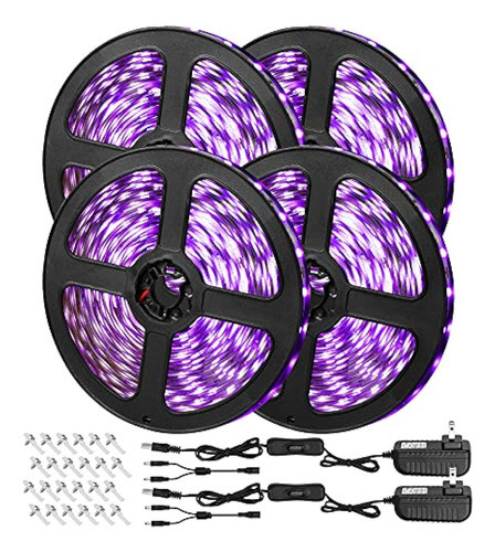 Tira De Luz Negra Tigqiang, Luz Negra Led Flexible De 79 Pie 0