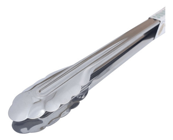 Kit 12 Pegador Inox Trava 40cm Carne Salad Churrasco Atacado 1