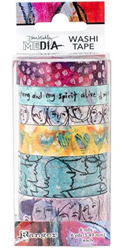 Ranger 1  6 Rollos De Dina Wakley Media Washi Tape 0