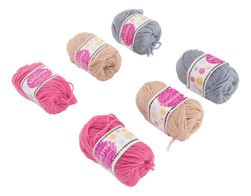 Fio Para Máquina De Tricô, 6 Peças De Crochê, Cores Diferent 0