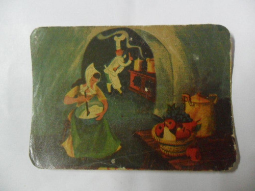 Antigua Figurita Album Cuento Disney Cenicienta Cocina 0