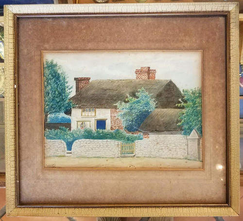 Otra Antigua Pintura Acuarela Papel R. P. Chapman Painting 0