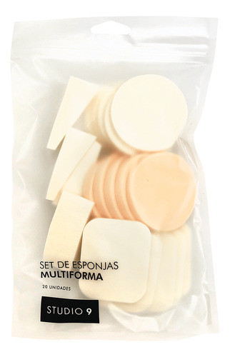 Set Studio 9 De Esponjas Multiformas Beauty X 20 Un 0