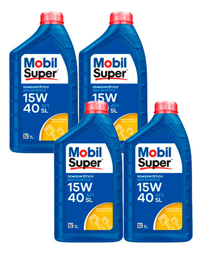 4 Oléos Super 2000 X1 15w40 Semi Sintetico Mobil 0