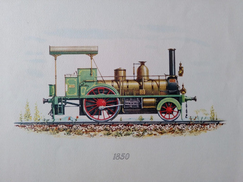 Lámina Tren Antiguo 1850 Nektararte 1