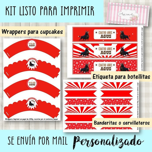Kit Imprimible El Viaje De Ferdinand El Toro Mod.1 Olé 1