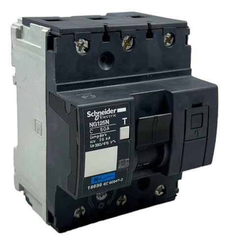 Disjuntor Tripolar Schneider Ng125n Curva C 50a 415v 25ka 0