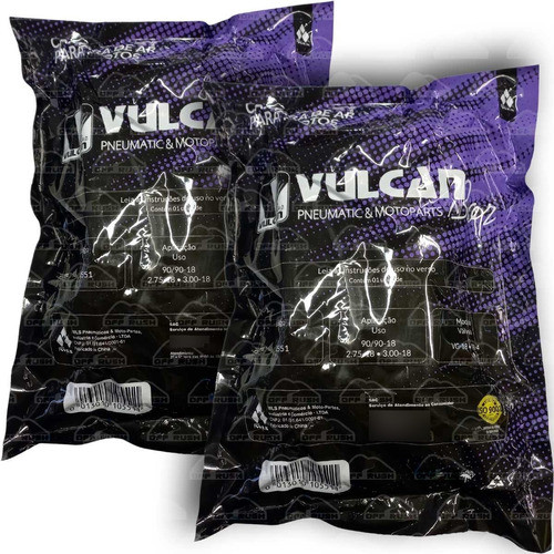 Par De Câmaras De Ar Vulcan Diant/tras Honda Titan 125 1