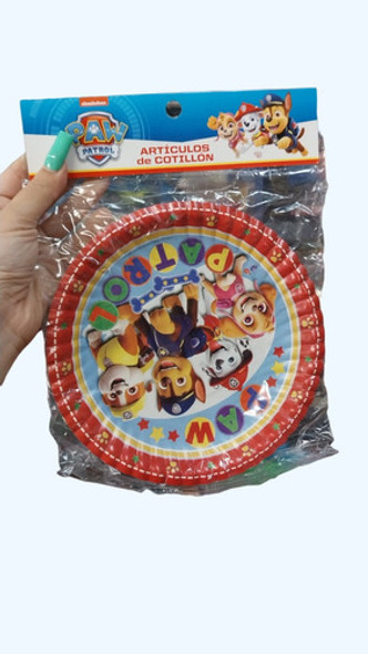 Platos Paw Patrol Pack 10 Unidades Cotillon 0