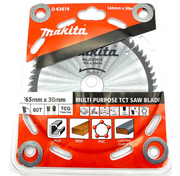 Makita D-63616 Lamina De Serra Tct 165mm X 30mm X 60t Sp6000 1