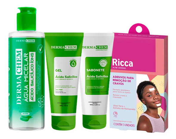 Kit Facial Skin Care Gel Sabonete Água Miscelar E Máscara 0 Kit Facial Skin Care Gel Sabonete Água Miscelar E Máscara 0