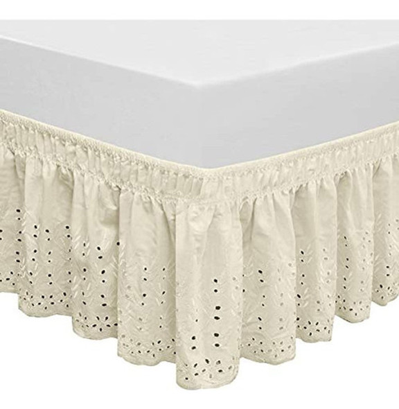 Qsy Inicio Envoltura Alrededor De Faldas De Cama Con Ojales 0