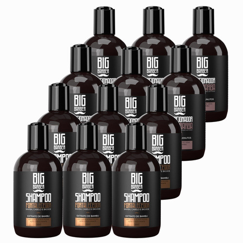 Fortalecedor + Condicionador Big Barber Pacote Com 12 Unidad 0
