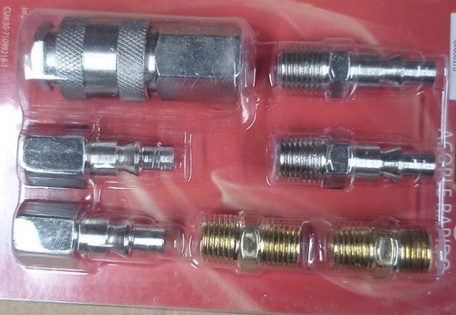 Kit Acople Rapido Para Compresor Con Pernos 7 Piezas 1