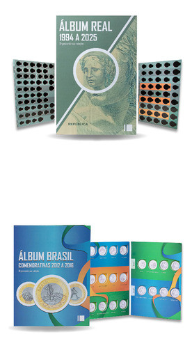 Álbum Para Moedas Brasileiras Do Real + Jogos Olímpicos 0