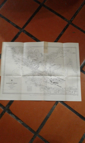 Mapa Plano Fascimil Estrecho De Magallanes Magalhaein 0