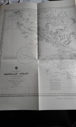 Mapa Plano Fascimil Estrecho De Magallanes Magalhaein 1
