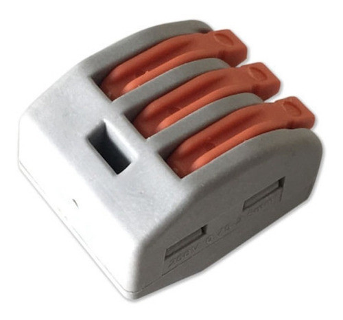 Conector Empalme Terminal Fast Clip 3 Vias Bornera X10 0