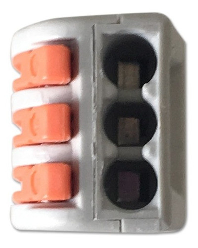 Conector Empalme Terminal Fast Clip 3 Vias Bornera X10 1