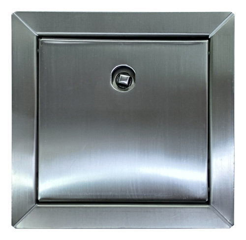 Tapa Puerta Llave De Paso 12x12 Acero Inoxidable Cerradura 0